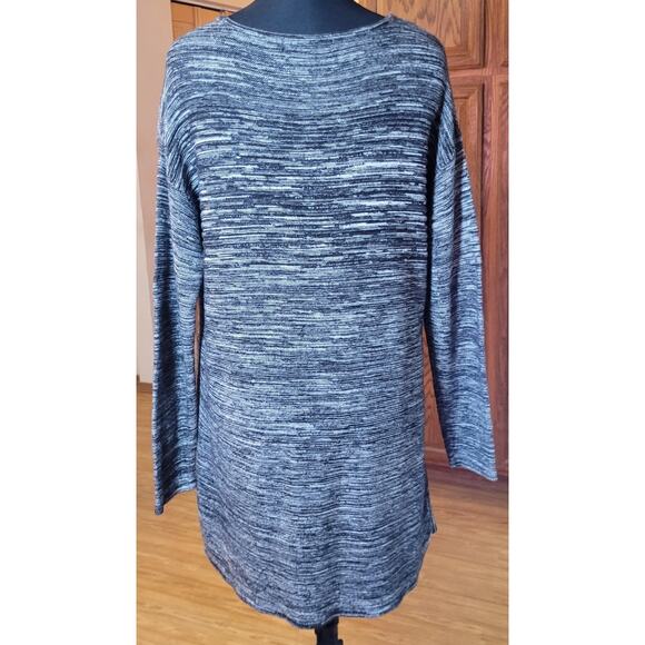 ELLEN TRACY Womens Sweater XL Pullover Black Scoop Neck Knit Norm Minimalist - Picture 6 of 8